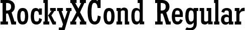 RockyXCond Regular font - RockyXCond.ttf