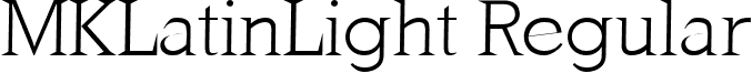 MKLatinLight Regular font - MKLatinLight.ttf