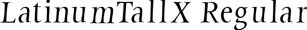 LatinumTallX Regular font - LatinumTallX.ttf