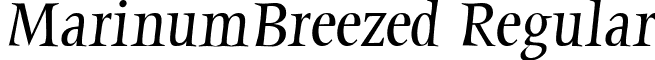 MarinumBreezed Regular font - MarinumBreezed.ttf