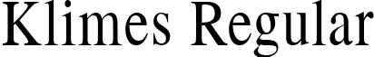 Klimes Regular font - Klimes.ttf