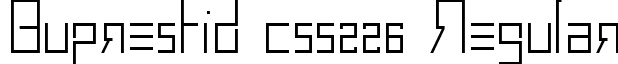 Buprestid css226 Regular font - Buprestid_css226.ttf