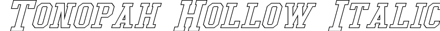 Tonopah Hollow Italic font - Tonopah Hollow Italic.ttf