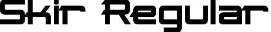 Skir Regular font - Skir.ttf