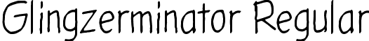 Glingzerminator Regular font - Glingzerminator.ttf