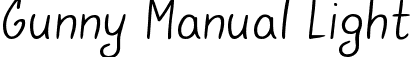 Gunny Manual Light font - gunnymal-v36.ttf