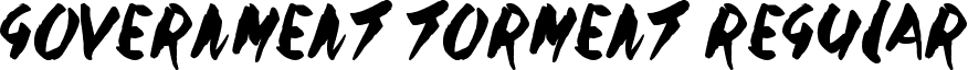 Government Torment Regular font - Government_Torment.otf