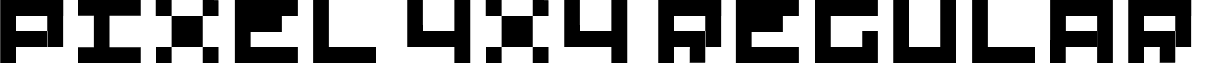 Pixel 4x4 Regular font - pixel4x4.ttf