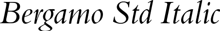 Bergamo Std Italic font - BergamoStd-Italic.otf