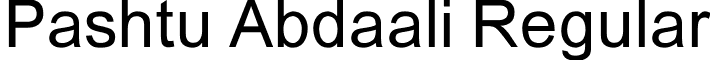 Pashtu Abdaali Regular font - pashtuab.ttf