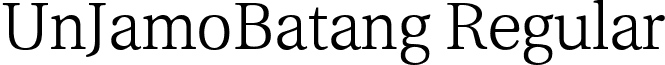 UnJamoBatang Regular font - UnJamoBatang.ttf