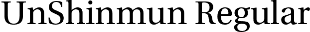 UnShinmun Regular font - UnShinmun.ttf