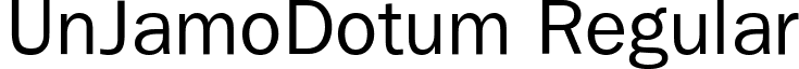 UnJamoDotum Regular font - UnJamoDotum.ttf