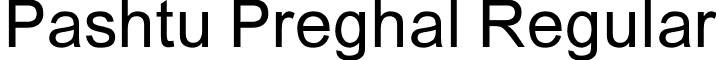 Pashtu Preghal Regular font - pashtupg.ttf