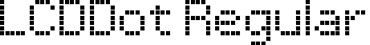 LCDDot Regular font - lcddot.ttf