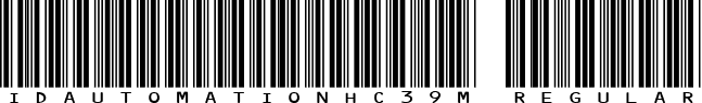 IDAutomationHC39M Regular font - IDAutomationHC39M.ttf