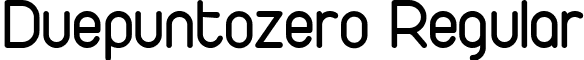 Duepuntozero Regular font - duepuntozero_regular.ttf