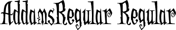 AddamsRegular Regular font - AddamsRegular.ttf