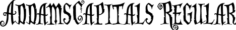 AddamsCapitals Regular font - AddamsCapitals.ttf