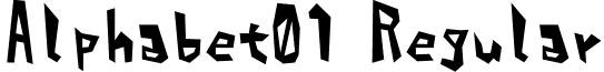 Alphabet01 Regular font - alpha01.ttf