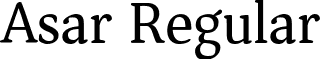 Asar Regular font - Asar Regular.ttf