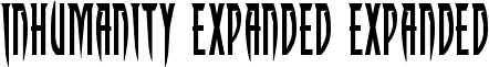 Inhumanity Expanded Expanded font - Inhumanity Expanded Expanded.ttf