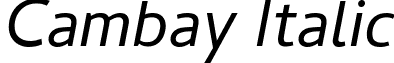 Cambay Italic font - Cambay Italic.ttf