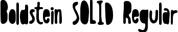 Boldstein SOLID Regular font - Boldstein SOLID.ttf