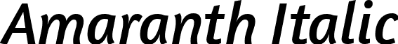 Amaranth Italic font - Amaranth Italic.ttf