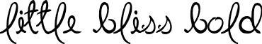 Little Bliss Bold font - little bliss bold.otf