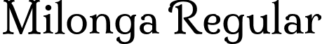 Milonga Regular font - Milonga-Regular.ttf