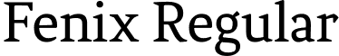 Fenix Regular font - Fenix-Regular.ttf