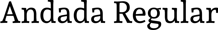 Andada Regular font - Andada Regular.ttf