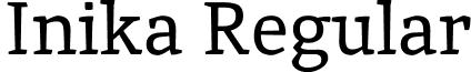 Inika Regular font - Inika-Regular.ttf