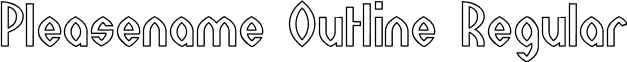 Pleasename Outline Regular font - WAZOOO__.ttf