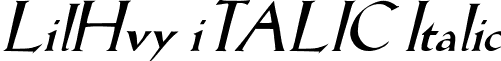 LilHvy iTALIC Italic font - LilHvy-Italic.ttf