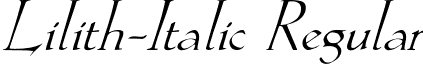 Lilith-Italic Regular font - Lilith-Italic.ttf