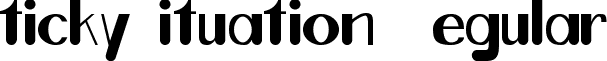 ticky ituation Regular font - ticky_ituation.ttf