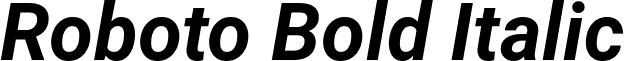 Roboto Bold Italic font - Roboto-BoldItalic.ttf