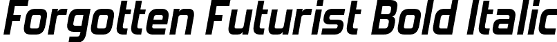 Forgotten Futurist Bold Italic font - forgotten futurist bd it.ttf