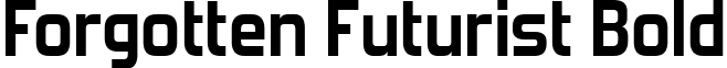 Forgotten Futurist Bold font - forgotten futurist bd.ttf