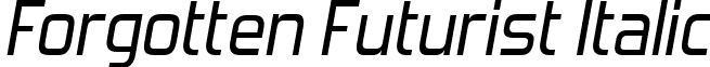 Forgotten Futurist Italic font - forgotten futurist rg it.ttf