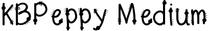 KBPeppy Medium font - KBPeppy.ttf