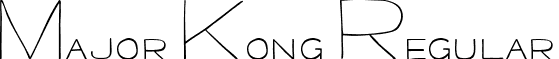 Major Kong Regular font - MAJOK___.TTF