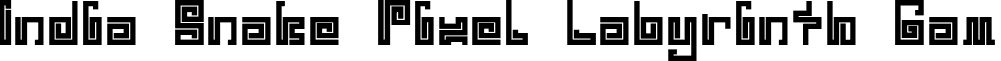 India Snake Pixel Labyrinth Gam font - india snake pixel labyrinth game_bold.otf
