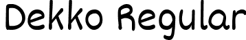 Dekko Regular font - Dekko-Regular.ttf