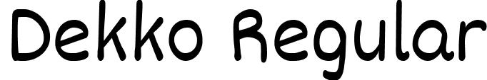 Dekko Regular font - Dekko Regular.ttf