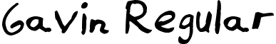 Gavin Regular font - Gavin.ttf