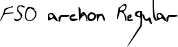 FSO archon Regular font - FSOARCHO.TTF