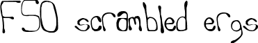 FSO scrambled ergs font - FSOSCRAM.TTF